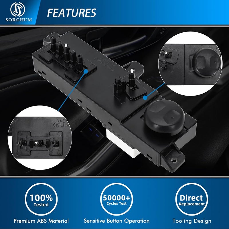 Sorghum Power Seat Switch - Front Left Driver Side Adjustment Switch Control Compatible with Hyundai Tucson Sonata 2015 2016 2017 2018 2019 2020 16 Pins Replace# 88193-F8110 88193-F8110-TRY - Image 3
